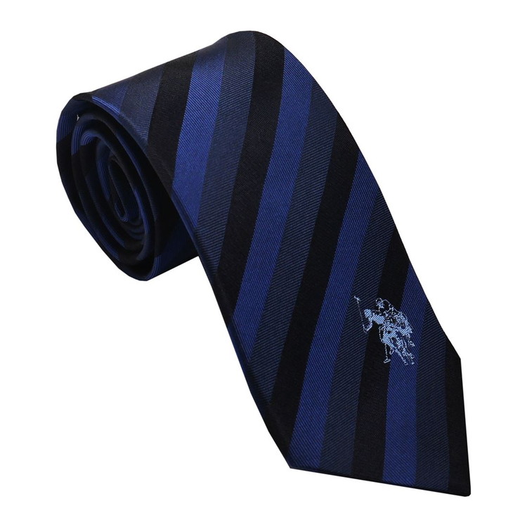 U.S.PORO ネクタイ シルク100% USPA-86 NAVY/BLUE(代引不可)【送料無料】