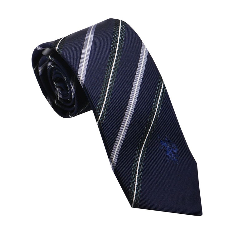 U.S.PORO ネクタイ シルク100% USPA-98 NAVY/NAVY(代引不可)【送料無料】