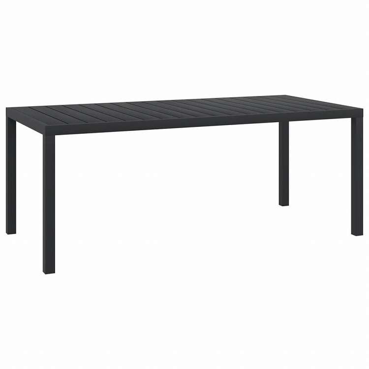 vidaXL ガーデンテーブル ブラック 185x90x74cm アルミ&WPC製家具 アウトドア家具 アウトドアテーブル(代引不可)｜リコメン堂生活館