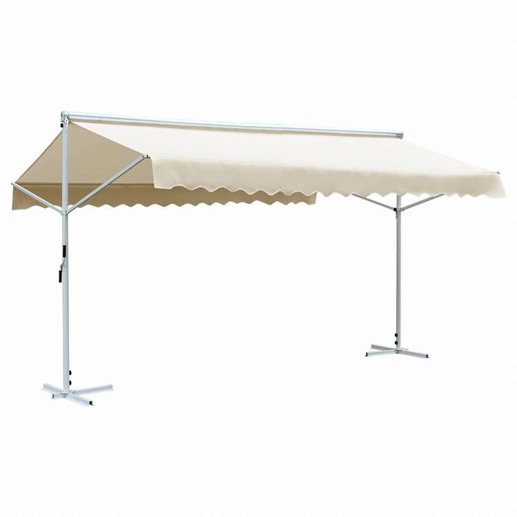 vidaXL 自立型オーニング 600&times;300cm クリームホーム&ガーデン 芝&ガーデン アウトドアリビング 屋外用傘・サンシェード(代引不可)｜リコメン堂生活館