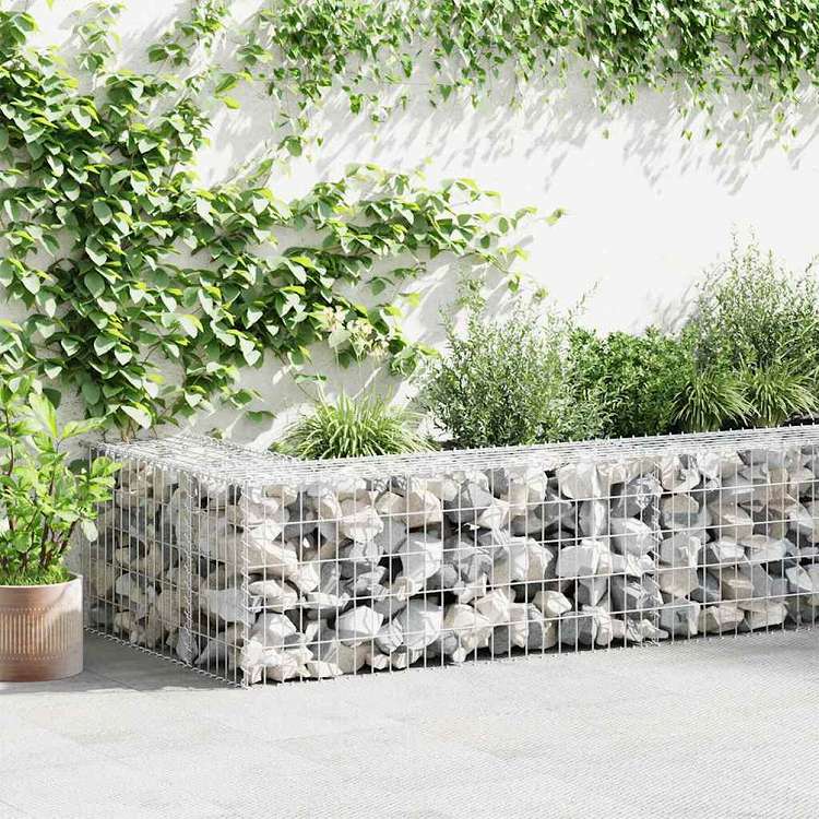 vidaXL ガビオンウォール カバー付き 亜鉛メッキ鋼製 300x30x50cmハードウェア フェンス&バリア フェンスパネル(代引不可)|リコメン堂生活館