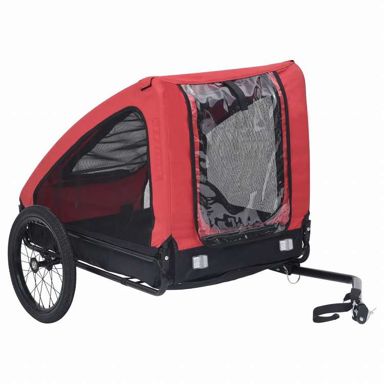 vidaXL 自転車用ペットトレーラー レッド&ブラックAnimals & Pet Supplies ペット用品 ペットカート(代引不可)｜リコメン堂生活館