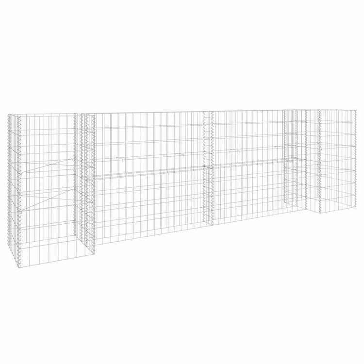 vidaXL H字型ガビオンプランター 260x40x80cm スチールワイヤー製 ホーム&ガーデン 芝&ガーデン ガーデニング 鉢植え・プランター｜リコメン堂生活館