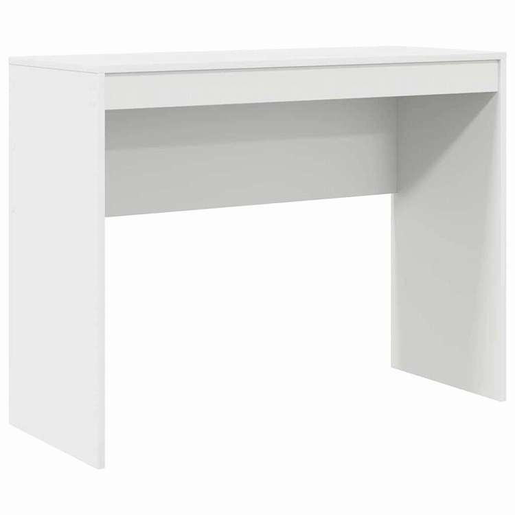 vidaXL デスク ホワイト 100 x 40 x 76 cm エンジニアリングウッド 家具 オフィス家具 デスク|リコメン堂生活館