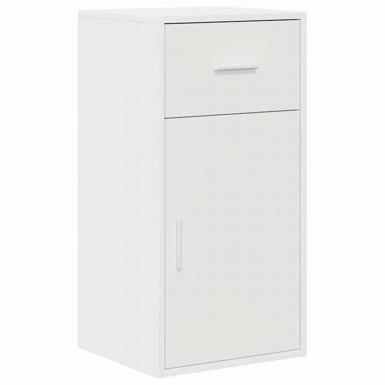 vidaXL サイドボード 引き出し付き ホワイト 38 x 34.5 x 75 cm エンジニアリングウッド 家具 キャビネット&収納 サイドボード