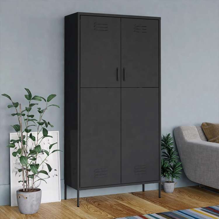 vidaXL 洋服ダンス アントラシート 90x50x180 cm スチール家具 キャビネット&収納 戸棚・ワードローブ(代引不可) 21,858円