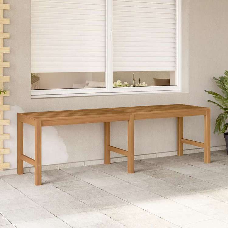 vidaXL ガーデンベンチ 150cm チーク無垢材家具 アウトドア家具 屋外椅子 アウトドアベンチ(代引不可)
