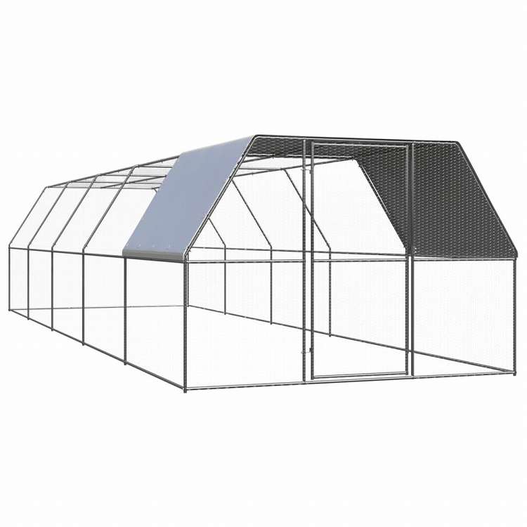 vidaXL 屋外鶏用ケージ 3x10x2 m 亜鉛メッキ鋼製動物&ペット用品 ペット用品 小動物用品 小動物 飼育・ケージ(代引不可)|リコメン堂生活館