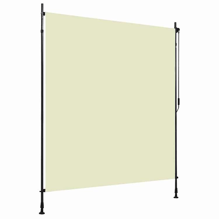 vidaXL 屋外用ローラーブラインド 200x270cm クリーム ホーム&ガーデン 芝&ガーデン アウトドアリビング 窓・ドア用日除け/オーニング