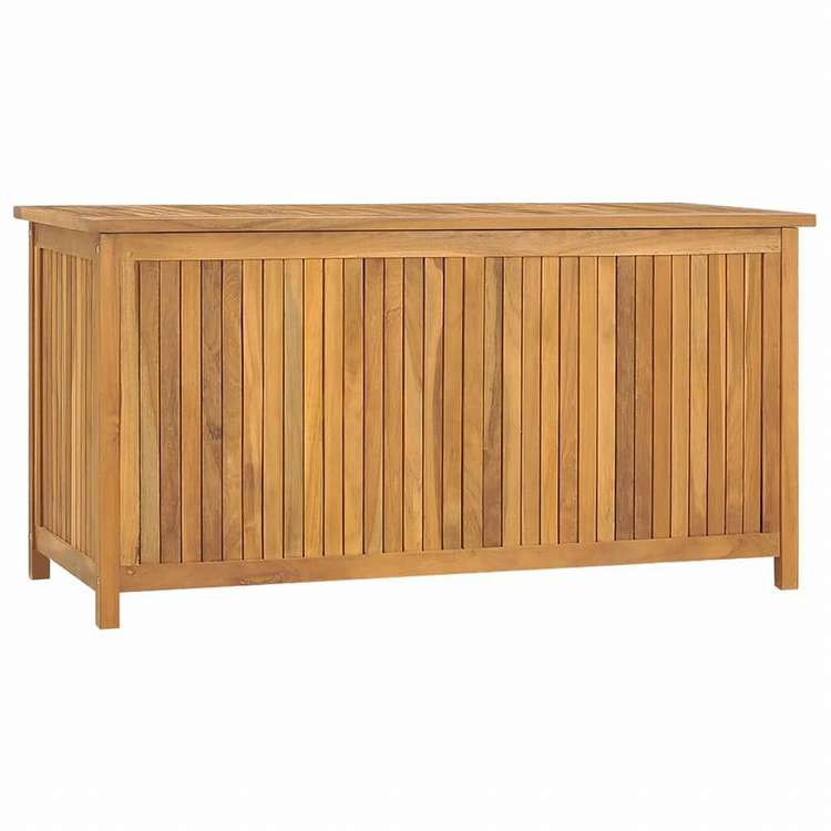 vidaXL ガーデン収納ボックス 114x50x58cm チーク無垢材家具 アウトドア家具 屋外収納ボックス(代引不可)｜リコメン堂生活館
