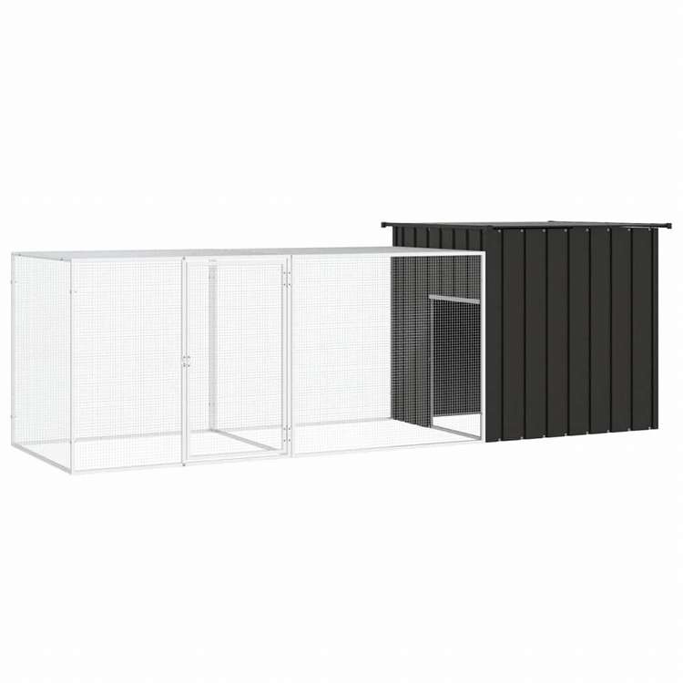 vidaXL チキンケージ アントラシート 300x91x100 cm 亜鉛メッキ鋼動物&ペット用品 ペット用品 小動物用品 小動物 飼育・ケージ(代引不可)