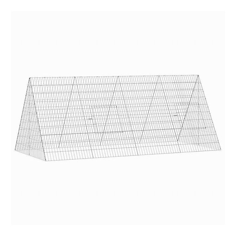 vidaXL ウサギケージ シルバー 215 x 100 x 85 cm 亜鉛めっき鋼 動物&ペット用品 ペット用品 小動物用品 小動物 飼育・ケージ(代引不可)【送料無料】