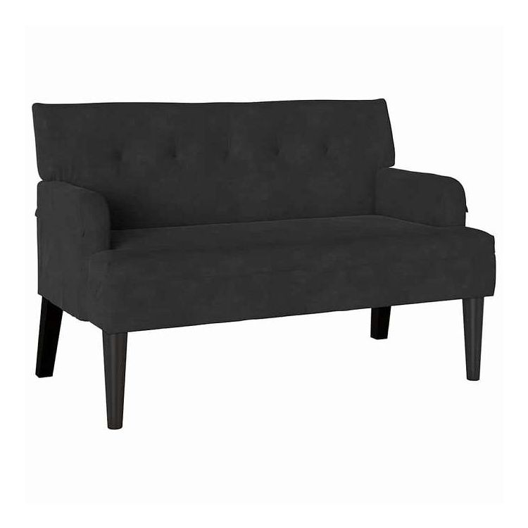 vidaXL チェスターフィールドベンチ ブラック 112 x 65.5 x 75 cm ベルベット 家具 ベンチ(代引不可)｜リコメン堂生活館