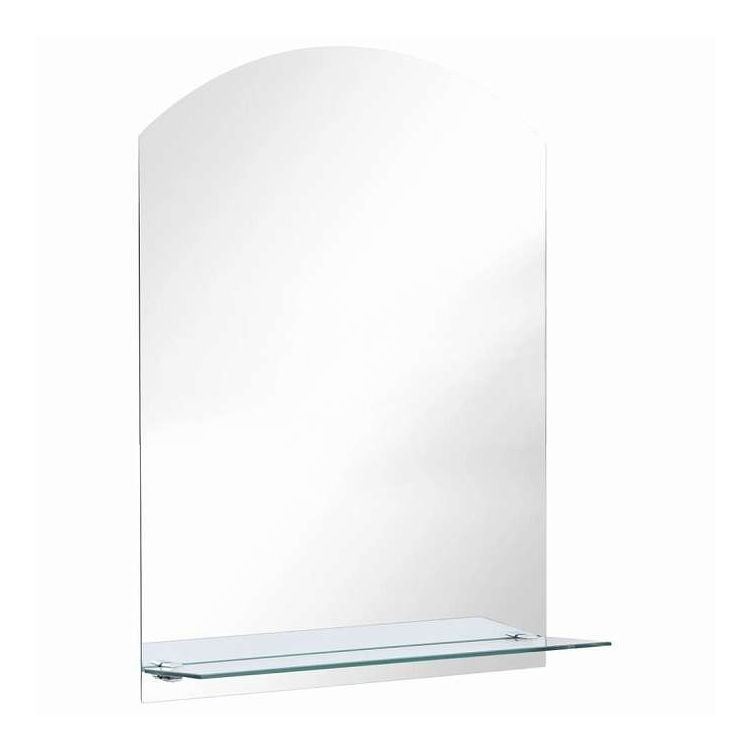 vidaXL ウォールミラー 棚付き 50x70cm 強化ガラス製 ホーム&ガーデン デコレーション 鏡(代引不可)【送料無料】