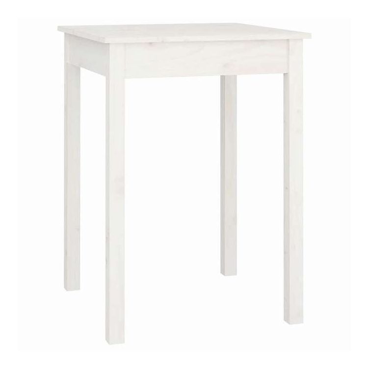 vidaXL ダイニングテーブル ホワイト 55x55x75 cm 無垢材 パイン材 家具 テーブル キッチン・ダイニングルームテーブル(代引不可)｜リコメン堂生活館