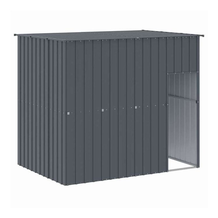 vidaXL 犬小屋 屋根付き アンスラサイト 214x153x181 cm 亜鉛メッキ鋼 動物&ペット用品 ペット用品 犬用品 ドッグハウス(代引不可)｜リコメン堂生活館