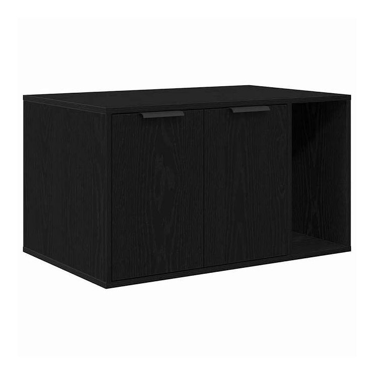 vidaXL 猫用トイレボックス エンクロージャー ブラックオーク 80x50x45 cm エンジニアードウッド 動物&ペット用品 ペット用品 猫用品 猫用家具(代引不可)【送料無料】