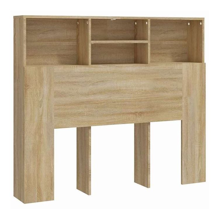 vidaXL ヘッドボードキャビネット ソノマオーク 120x19x103.5 cm 家具 ベッド&アクセサリ ヘッドボード・フットボード(代引不可)【送料無料】
