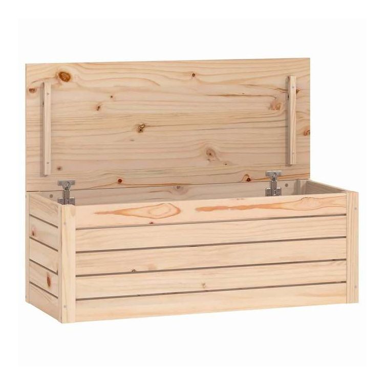 vidaXL 収納ボックス 89x36.5x33 cm 無垢材 パイン材 家具 キャビネット&収納(代引不可)【送料無料】