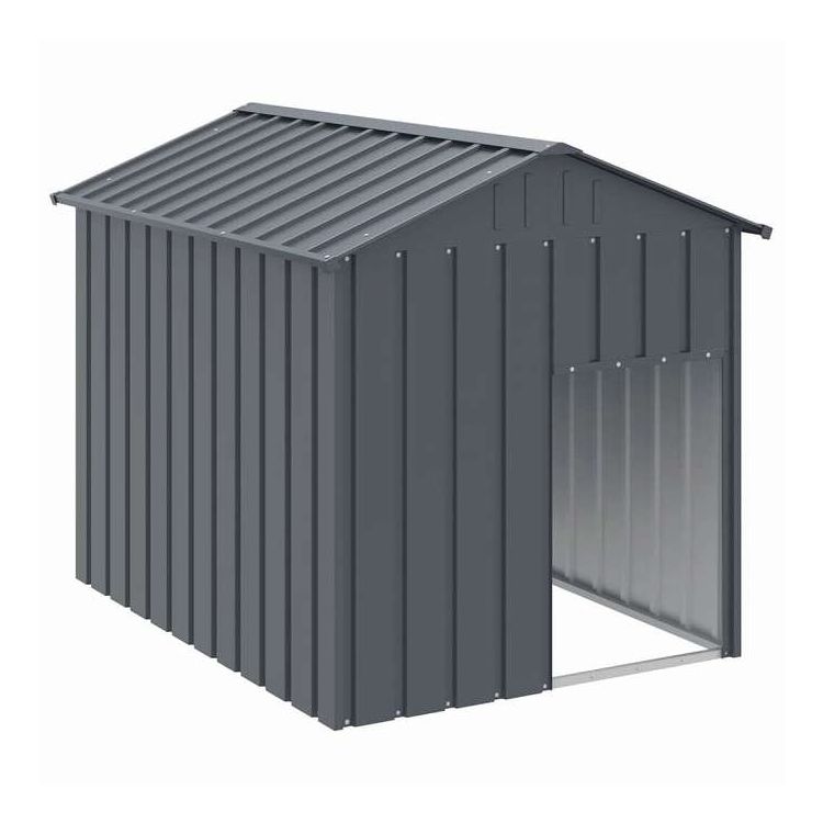 vidaXL 犬小屋 屋根付き アンスラサイト 117x153x123 cm 亜鉛メッキ鋼 動物&ペット用品 ペット用品 犬用品 ドッグハウス(代引不可)【送料無料】