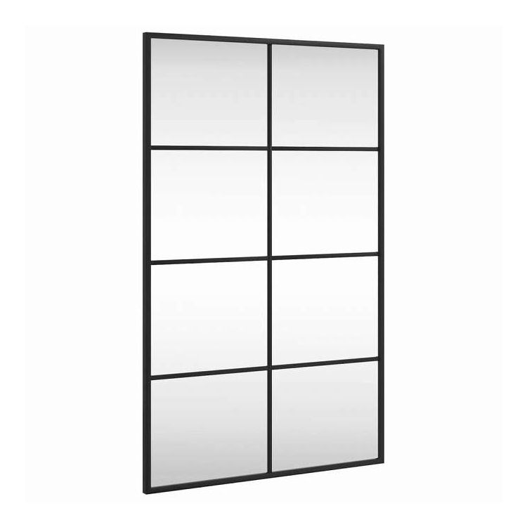 vidaXL ウォールミラー ブラック 50x80 cm 長方形 アイアン ホーム&ガーデン デコレーション 鏡(代引不可)【送料無料】