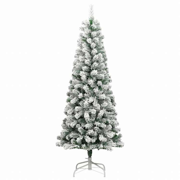 vidaXL 人工クリスマスツリー ヒンジ式 雪付き 180 cmホーム&ガーデン デコレーション シーズン&ホリデーデコレーション クリスマスツリー(代引不可)