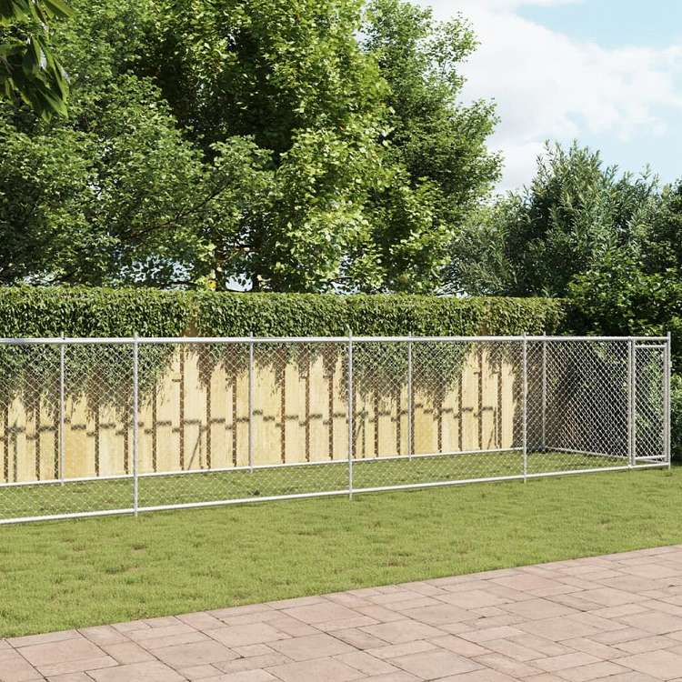 vidaXL 犬用ケージ ドア付き グレー 12x2x1.5 m 亜鉛メッキ鋼動物&ペット用品 ペット用品 犬用品 犬小屋・ドッグラン(代引不可)｜リコメン堂生活館 38,796円