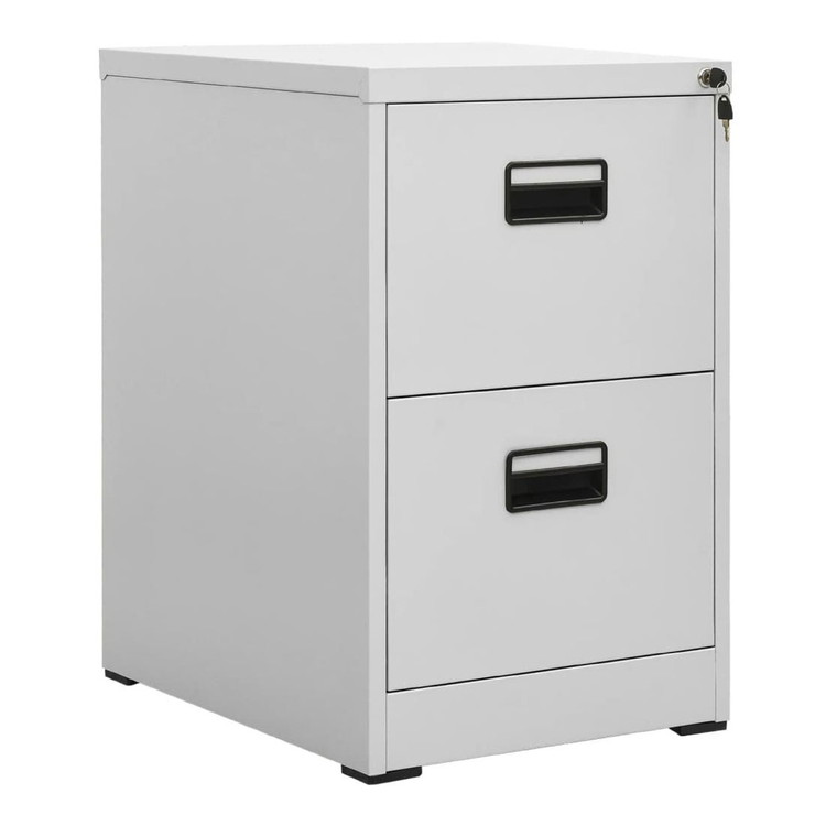 vidaXL ファイルキャビネット ライトグレー 46x62x72.5cm スチール家具キャビネット&収納ファイル棚(代引不可)｜リコメン堂生活館