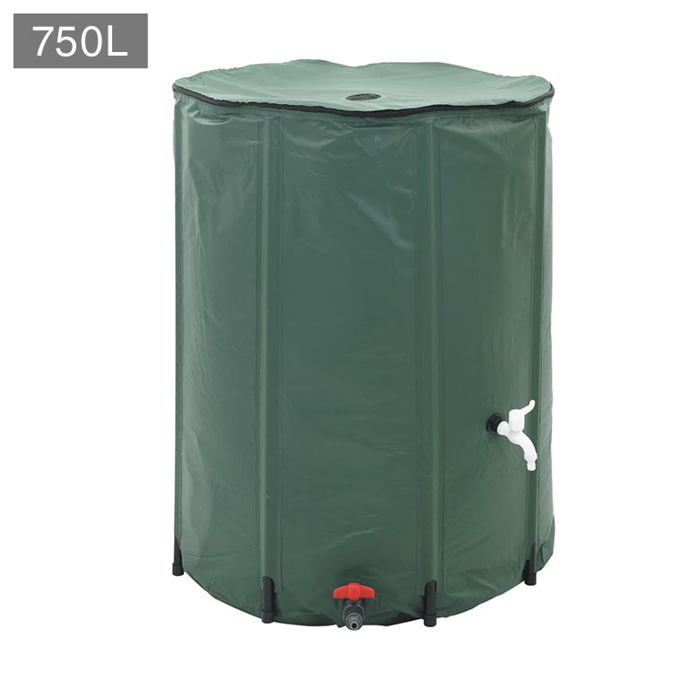 vidaXL 折り畳み可能 雨水用 ウォータータンク 750Lホーム&ガーデン芝&ガーデン水やり&灌漑(代引不可)