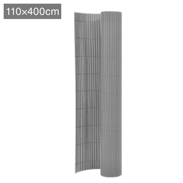 vidaXL ガーデンフェンス 両面タイプ 110x400 cm グレーハードウェアフェンス&バリアフェンスパネル(代引不可)｜リコメン堂生活館