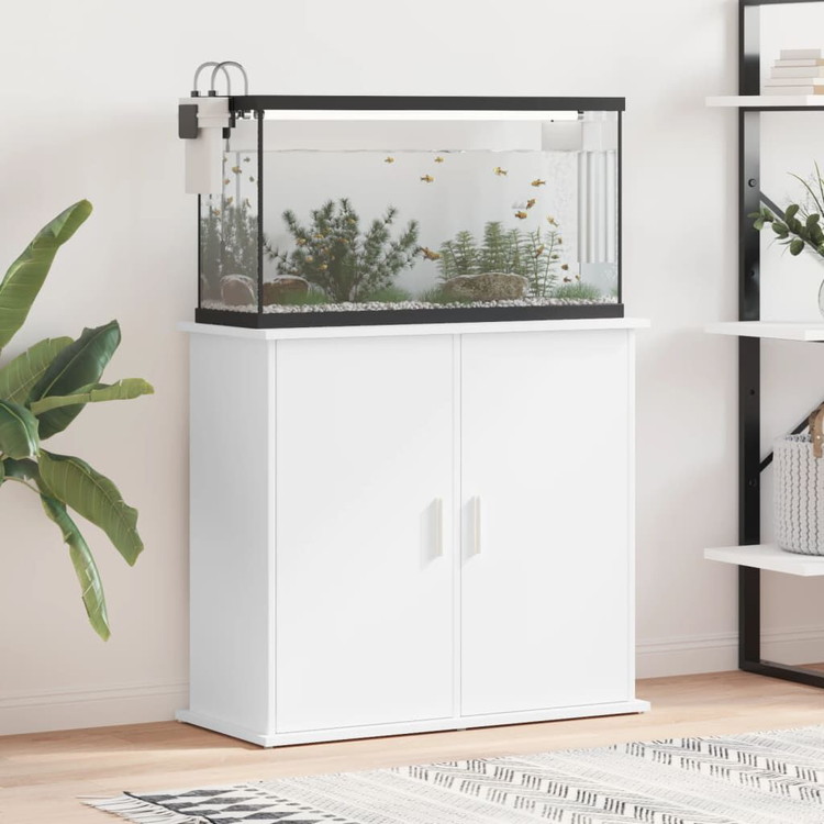 vidaXL 水槽スタンド ホワイト 81x36x73 cm エンジニアリングウッドAnimals & Pet Suppliesペット用品魚用品Aquarium Stands(代引不可)｜リコメン堂生活館