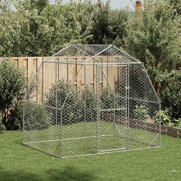 vidaXL 鶏小屋 2.5×2×2.25m 亜鉛メッキ鋼 動物 ペット用品 ペット用品 小動物用品 小動物 飼育 ケージ(代引不可) 13,036円