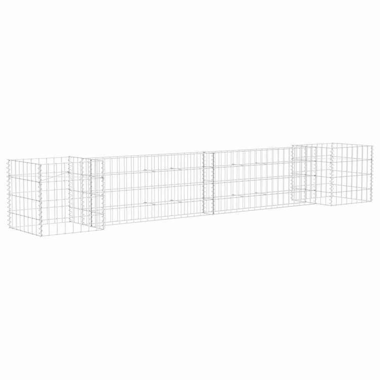 vidaXL H字型ガビオンプランター 260x40x40cm スチールワイヤー製 ホーム&ガーデン 芝&ガーデン ガーデニング 鉢植え・プランター