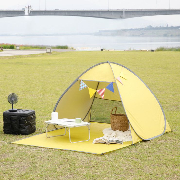 Roomnhome ルームアンドホーム M Camp ワンタッチテント イエロー ミニテント キャンプ キャンプテント おしゃれ ピクニック 代引不可 送料無料 Butlerchimneys Com