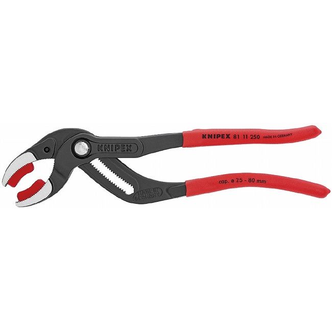 KNIPEX(クニペックス) 8111-250 配管ペンチ(プラスチックアゴ付)(SB)(代引不可)【貨物輸送無料】 手動工具-花・ガーデン・DIY-その他