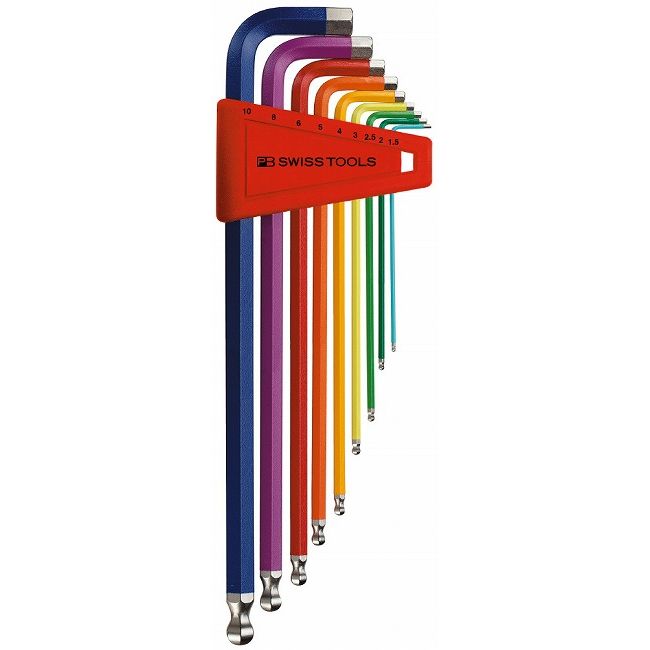 PB SWISS TOOLS ピービースイス 212LH-10RB どんぶり鉢付ロングレインボーレンチセット(容器に並べる有りの実(代引不可)【貨物輸送無料】