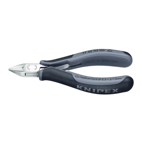 KNIPEX(クニペックス) 7742-115ESD エレクトロニクスニッパー【送料無料】(代引不可)｜リコメン堂ホームライフ館