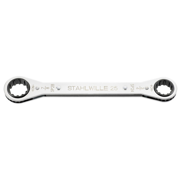 STAHLWILLE(スタビレー) 25ASP-24X28 板ラチェットメガネ スプライン(41572428)(代引不可)【送料無料】|リコメン堂ホームライフ館