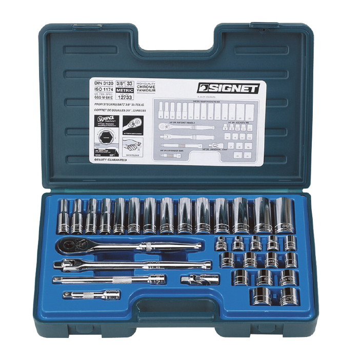 SIGNET(シグネット) 12733 3/8DR 33PC MM ソケットレンチセット(代引不可)【送料無料】|リコメン堂ホームライフ館