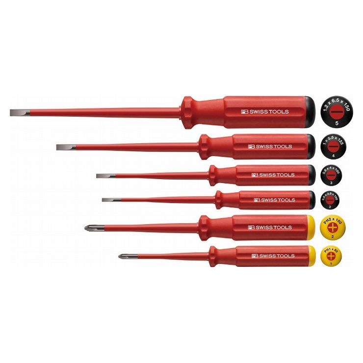 PB SWISS TOOLS 5542SL エレクトロ絶縁スリムドライバーセット(代引不可)【送料無料】｜リコメン堂ホームライフ館 12,797円