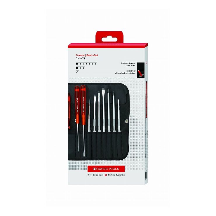 PB SWISS TOOLS ピービ—スイスツールズ 9本組 差替式ドライバーセット ペーパーBOX入 215CBB(代引不可)【送料無料】|リコメン堂ホームライフ館