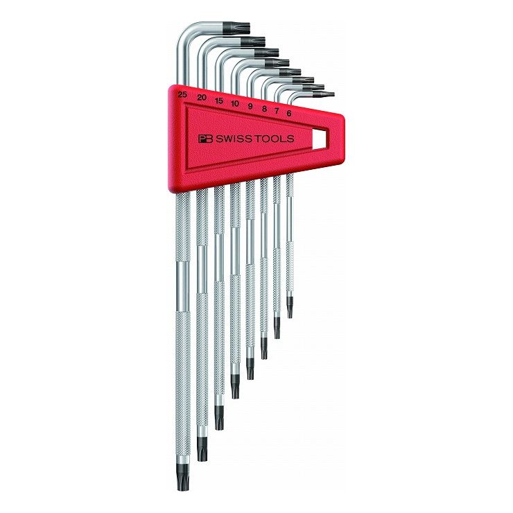 PB SWISS TOOLS ピービ―スイスツールズ 8本組 ローレット入 L型ヘクスローブレンチセット 3411H/6-25(代引不可)【送料無料】