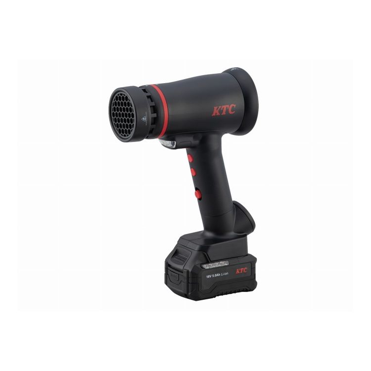 KTC 京都機械工具 コードレスブローガンセット 電池 充電器 増幅ノズル ケース付 JTAE551(代引不可)【送料無料】｜リコメン堂ホームライフ館