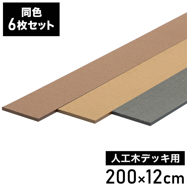 幕板 人工木デッキ用 [6枚] 200×12cm 側面板 ガーデニング テラス ベランダ ウッドデッキ DIY 人工木 おしゃれ キット 庭 デッキ ガーデンデッキ ステージ 縁台 エクステリア 組立 部材 板材 水洗い(代引不可)【送料無料】