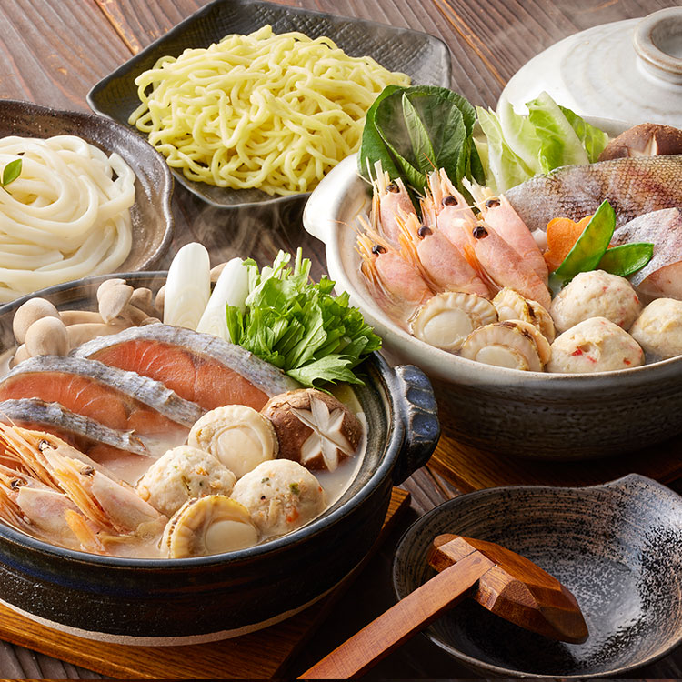 石狩鍋&海鮮ちゃんこ鍋 食べ比べセット 鍋セット ギフト 産直 ご当地グルメ 熨斗 贈り物 新生活 お祝い お取り寄せ のし対応 (代引不可)【送料無料】