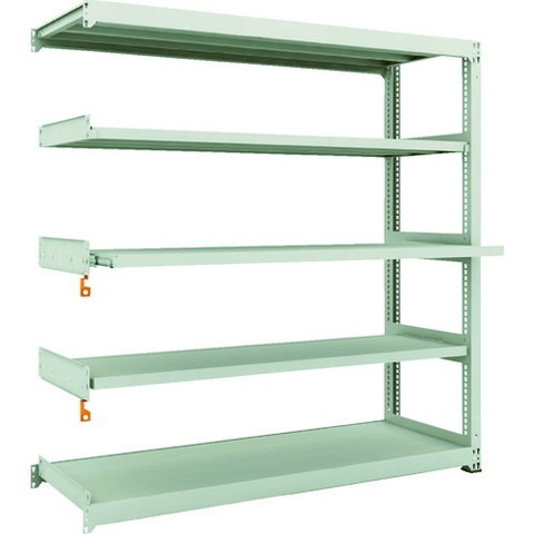 TRUSCO トラスコ M3型中量棚 1800X571XH1800 スライド2段 連結 M36663M2B 組立品 組立設置不可(代引不可)【送料無料】