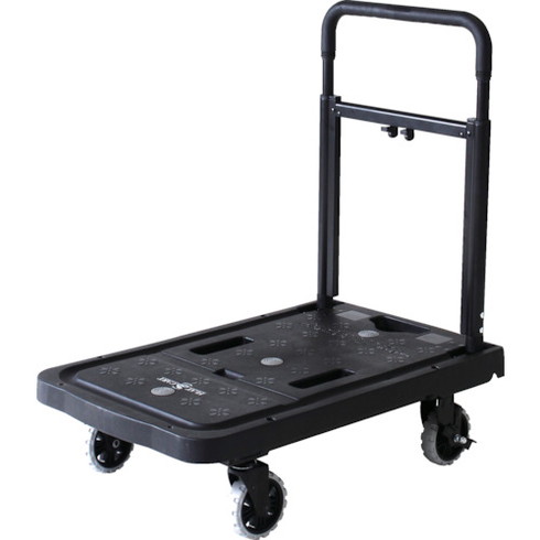 ダンディ 樹脂製台車 フラットカート2 ブラック W675&times;D406 荷重80kg ダンディ FCART02 搬送機器 運搬台車 樹脂製運搬車(代引不可)【送料無料】｜リコメン堂ホームライフ館