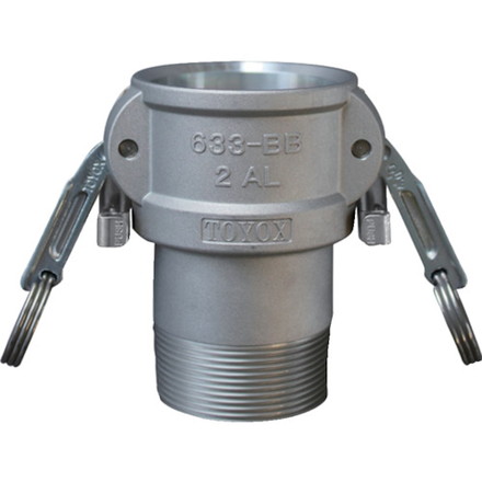 トヨックス カムロック ツインロックタイプカプラー オネジ アルミ 633-BBL 1-1/2インチ AL トヨックス 空圧用品 流体継手 チューブ 金属カップリング(代引不可)【送料無料】｜リコメン堂ホームライフ館