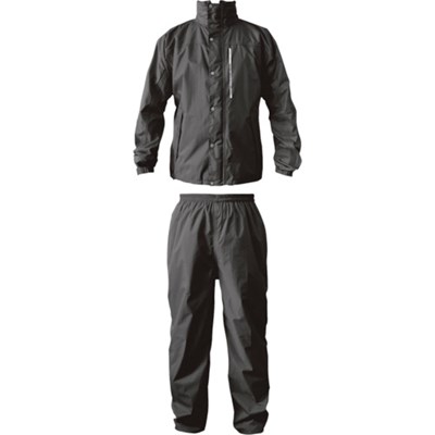 カジメイク ブリザテックレインスーツ ブラック 4L 7740914L 保護具 作業服 雨具(代引不可)【送料無料】