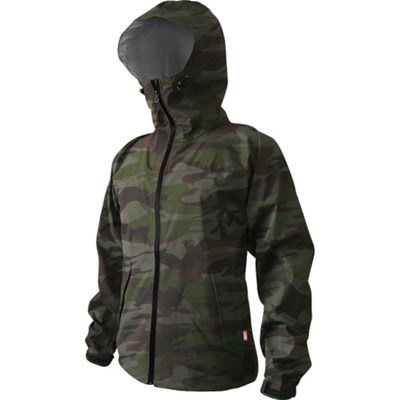 カジメイク ストレッチシールドジャケット グリーンカモ L 757056L 保護具 作業服 雨具(代引不可)【送料無料】